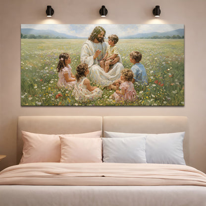 Jesus And The Children Faith Wall Art