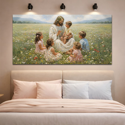 Jesus And The Children Faith Wall Art