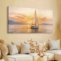 Sailing Into Dusk Abstract Wall Art