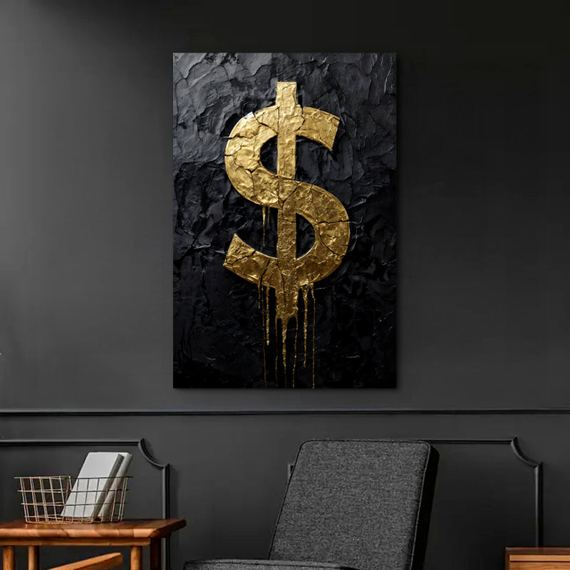 Goldene Dollarzeichen Leinwand Wall Art