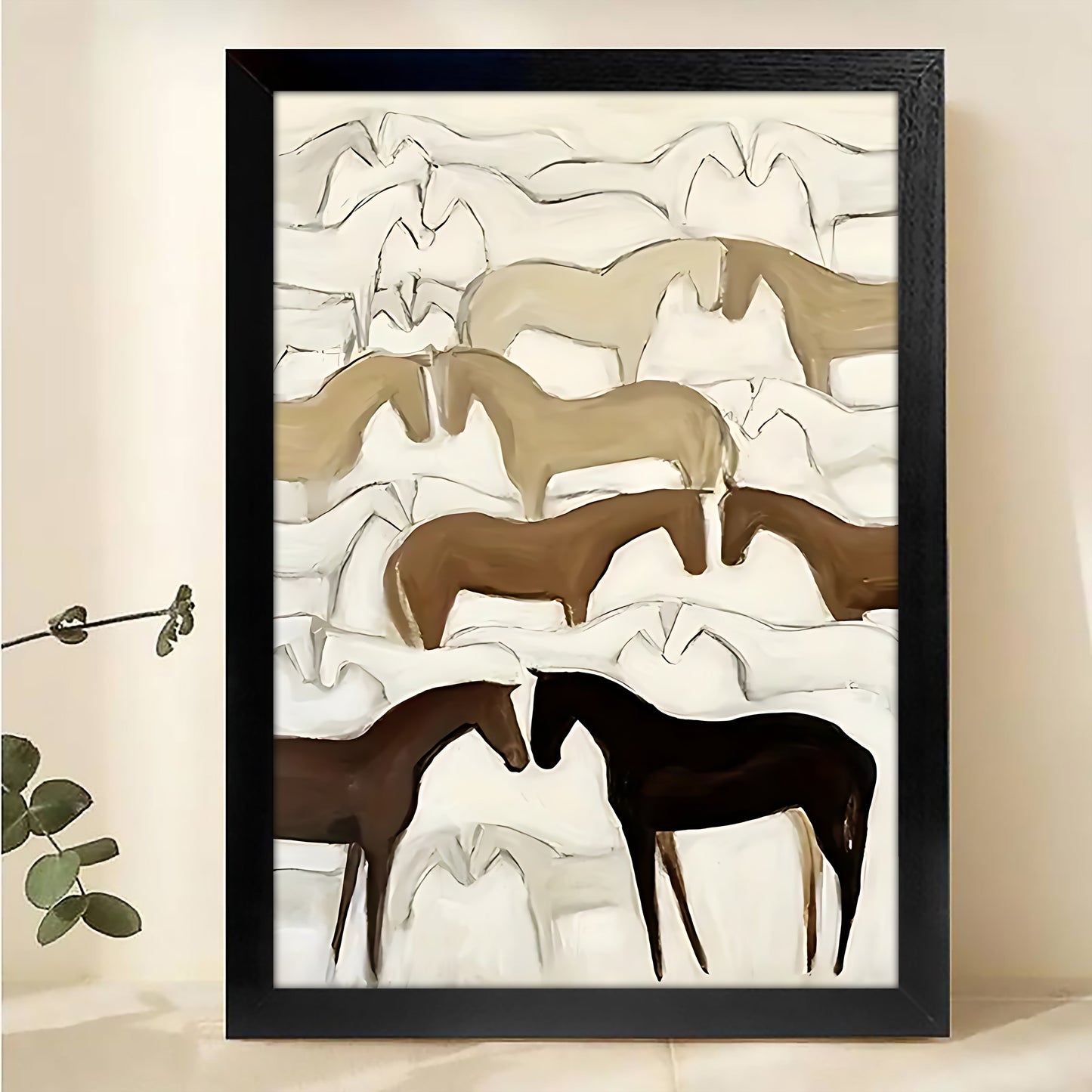 W237 Natural Wood Canvas – Abstract Art | Perfect for Living Room & Office