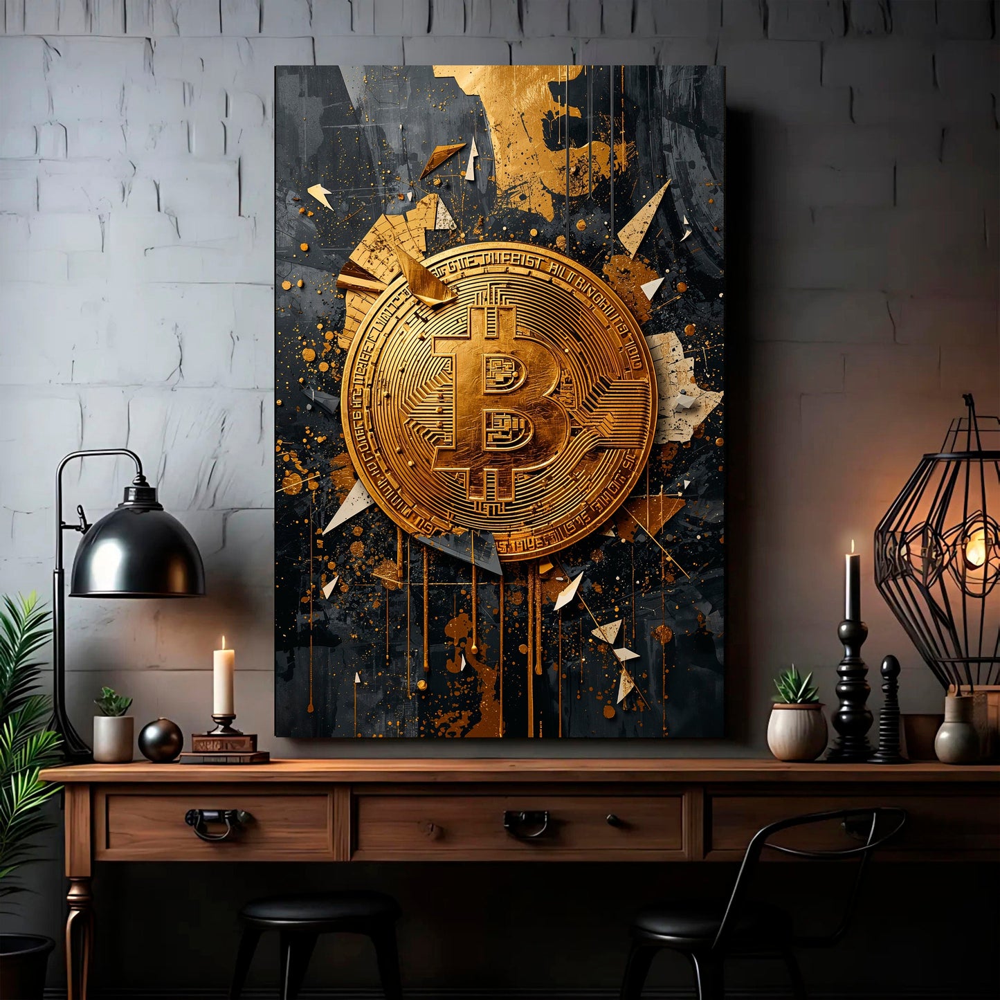 Gold Rush Bitcoin Wall Sign