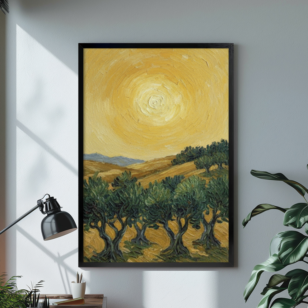 Van Gogh Style Olive Trees Canvas Wall Art
