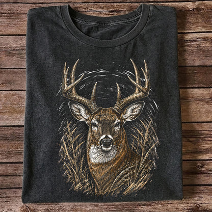 Whitetail Buck T-Shirt, Vintage Deer Hunting Tee