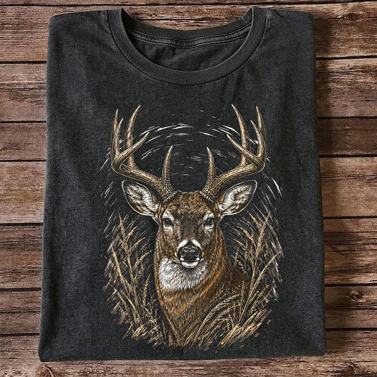 Whitetail Buck T-Shirt, Vintage Deer Hunting Tee