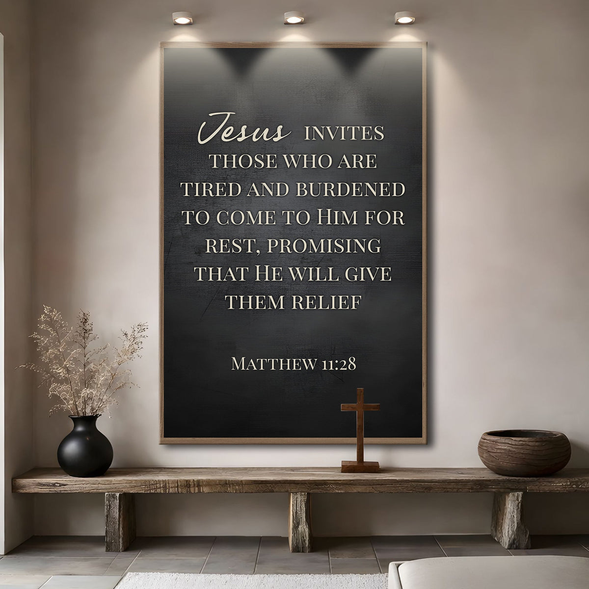Jesus Invites - Matthew 11:28 Faith Sign
