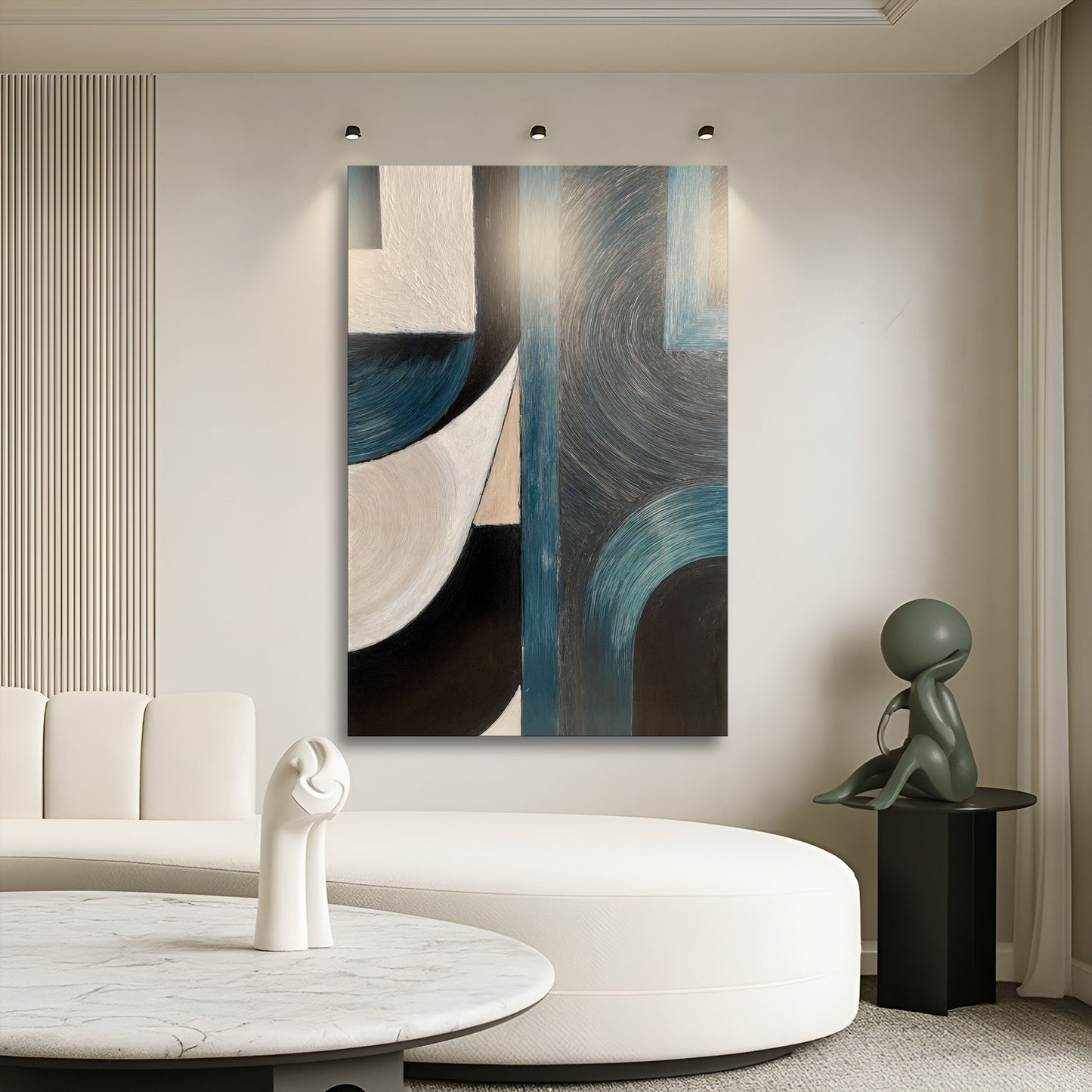 Midnight Current Abstract Wall Art