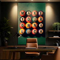 Make Your Own Luck Billiards Ball Wall Sign