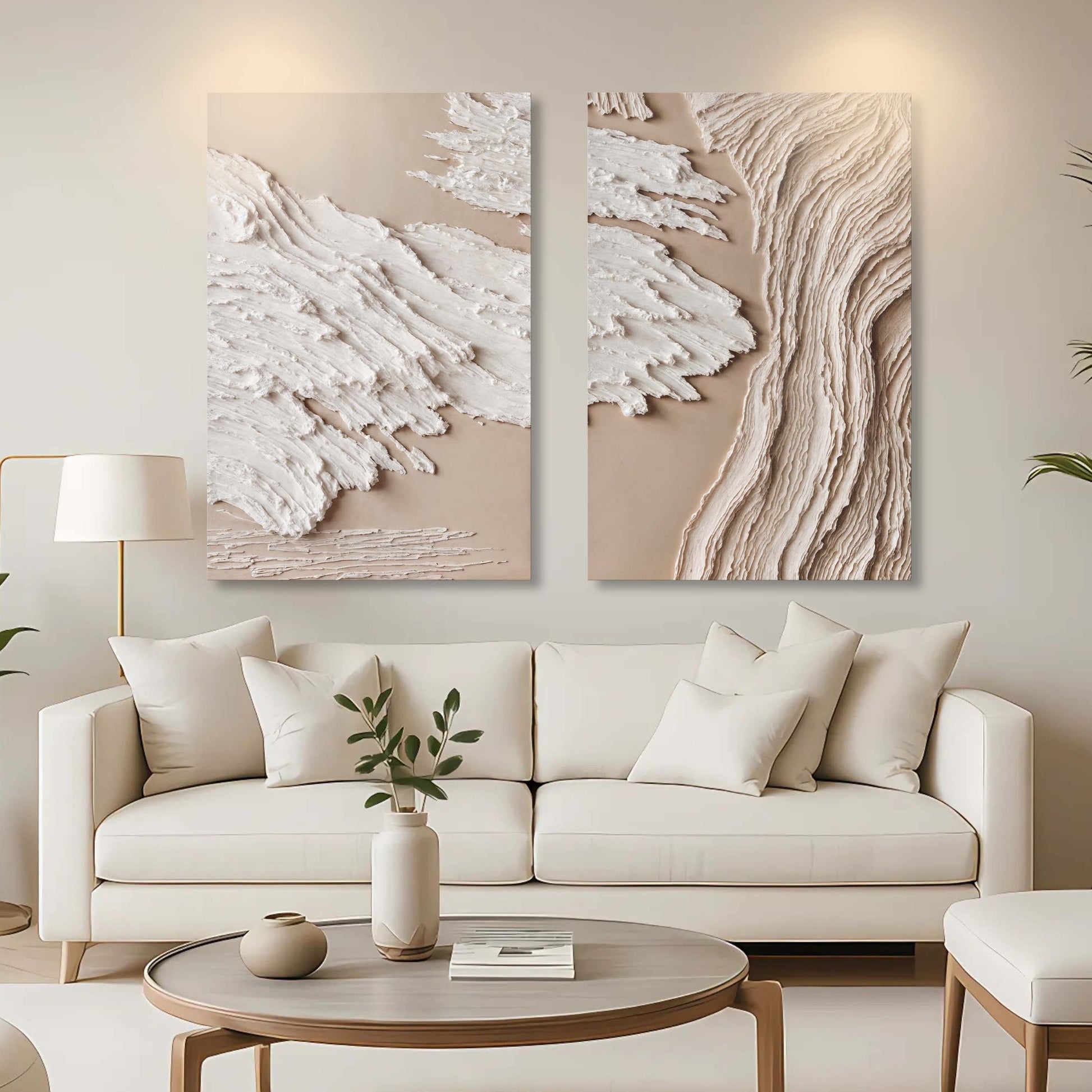 Mid Century Abstract Duo Wall Art