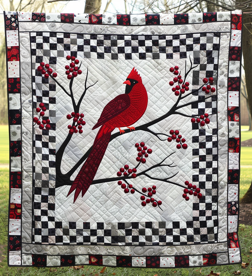 Cardinal Crest Quilted Blanket - Throw (55" x 60")