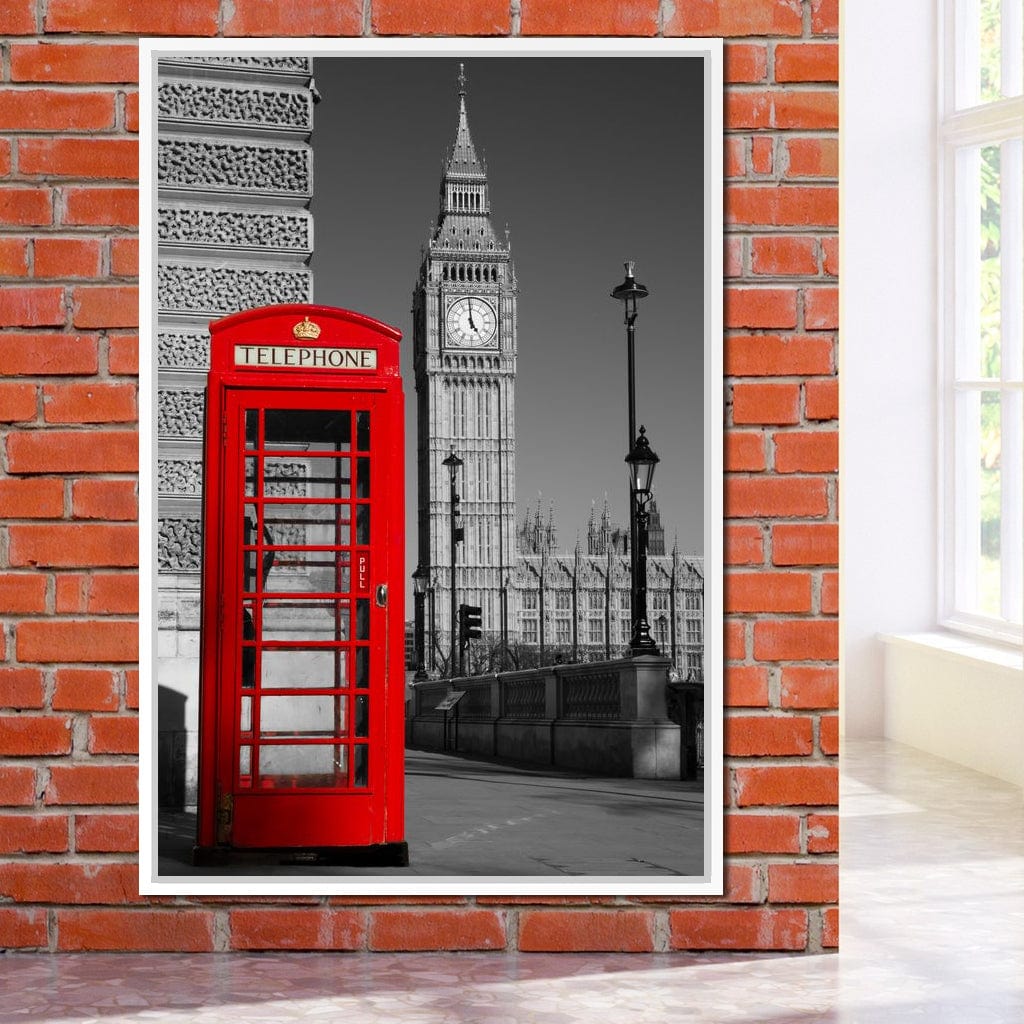 Westminster Phone Box Canvas Wall Art