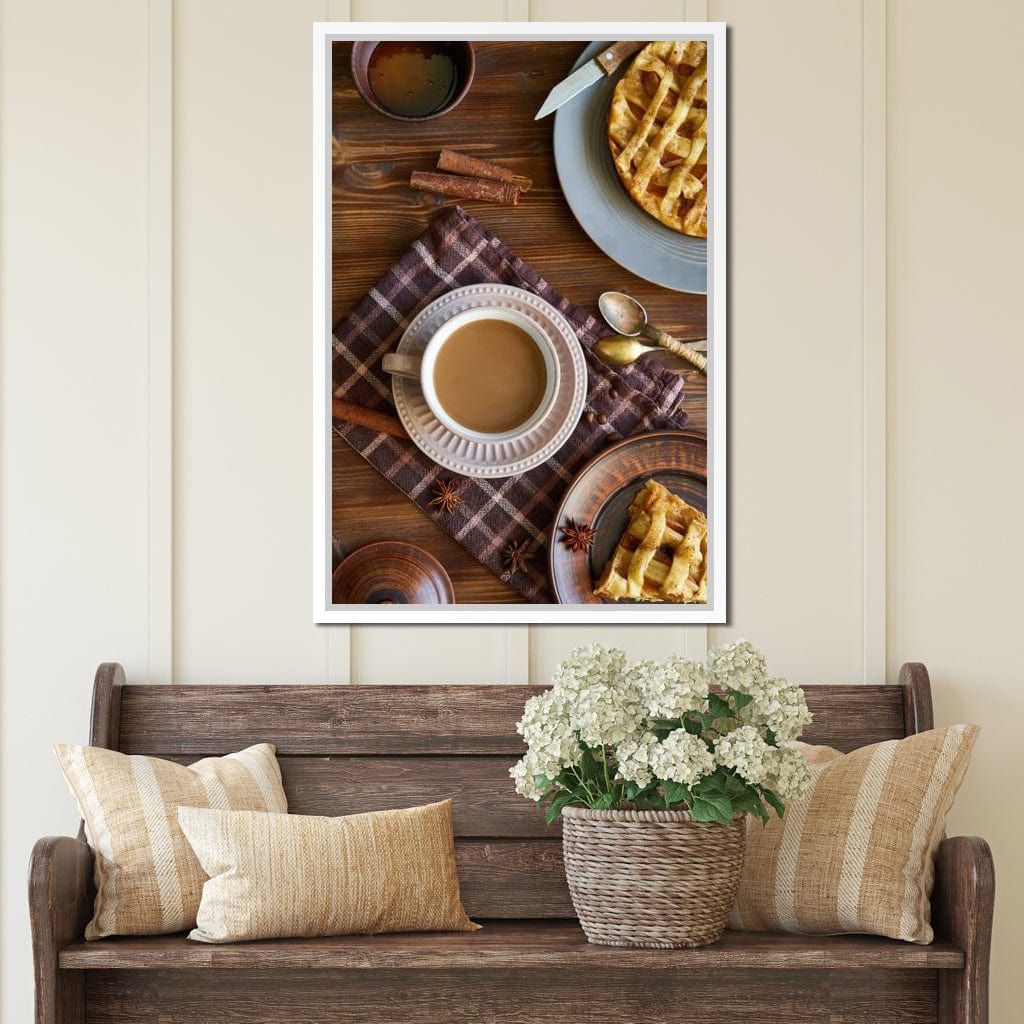 Cup of Coffee with Sugar Pie Canvas Wall Art
