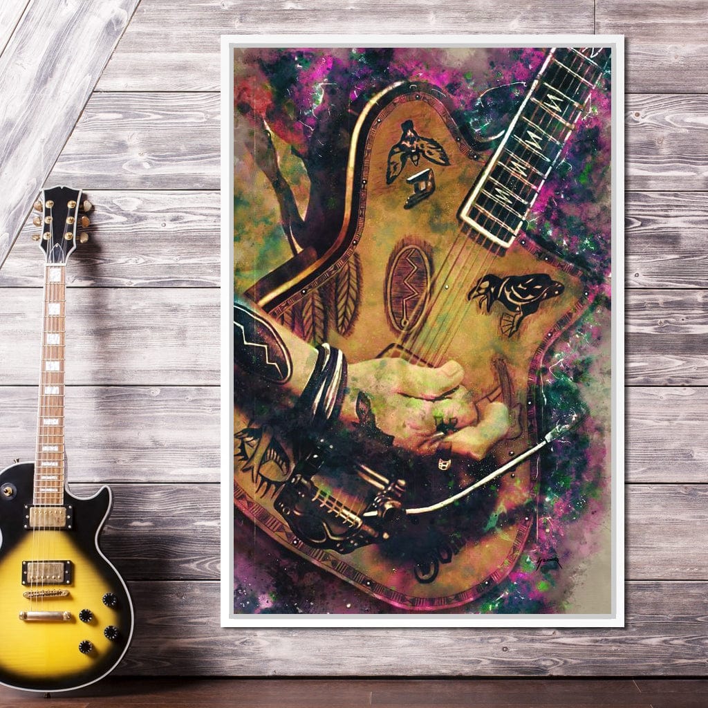 Johnny Depp's Guitar Canvas Wall Art