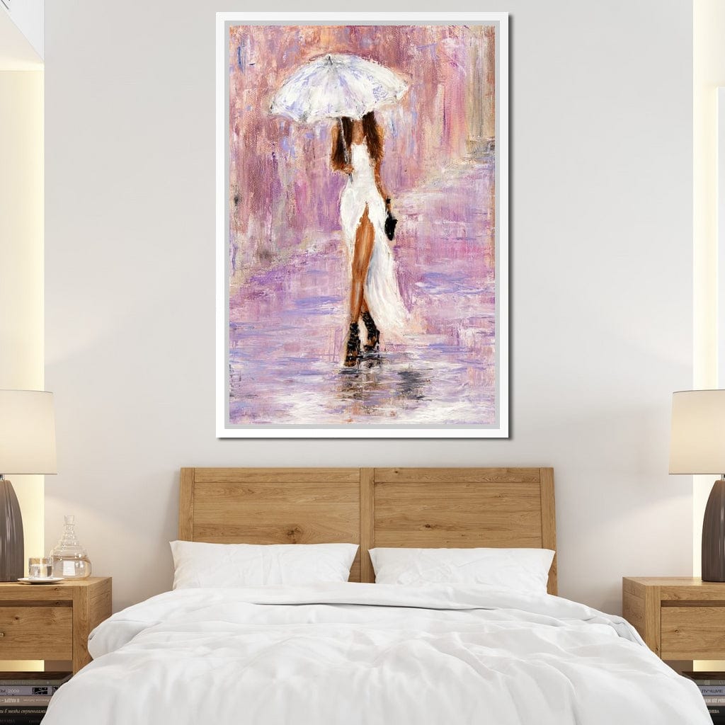 The Bridesmaid Under the Rain Canvas Wall Art