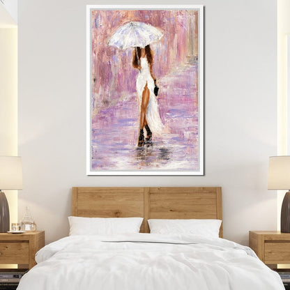 The Bridesmaid Under the Rain Canvas Wall Art