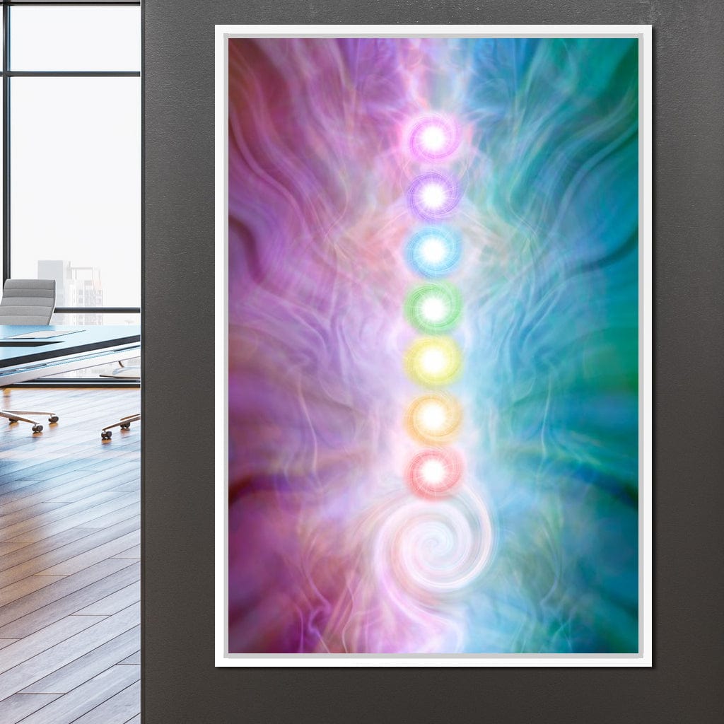 Kundalini Energy Chakra Canvas Wall Art