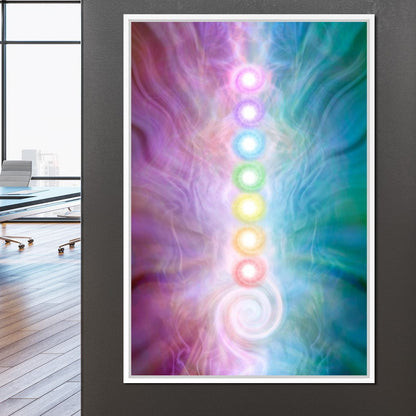 Kundalini Energy Chakra Canvas Wall Art