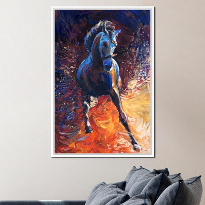 Blue Horse Canvas Wall Art