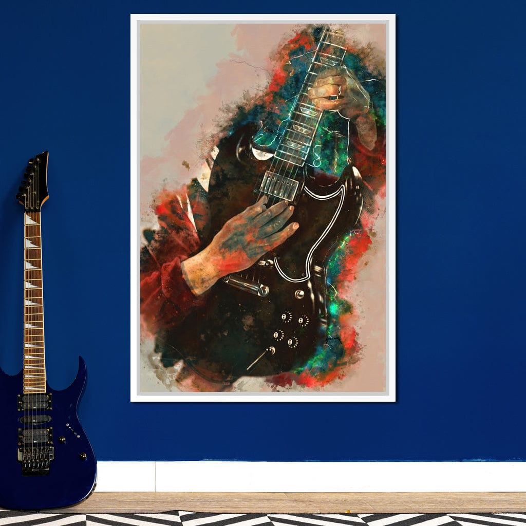Angus Young's Guitar Canvas Wall Art