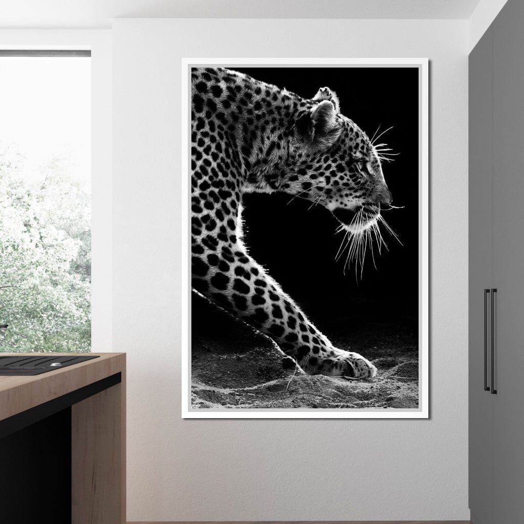 Black and white Leopard Canvas Wall Art