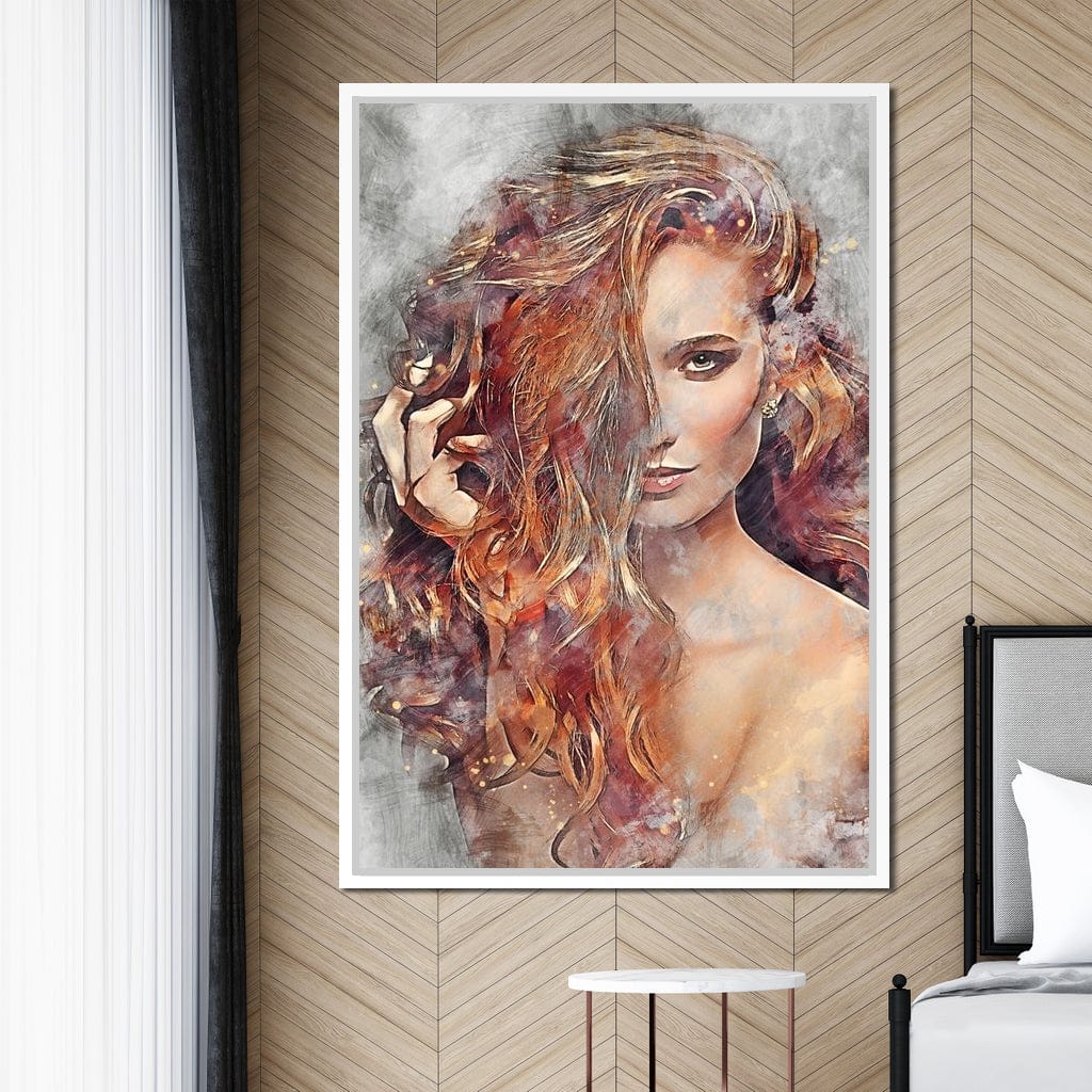 Girl Watercolor 2 - Mateo Canvas Wall Art