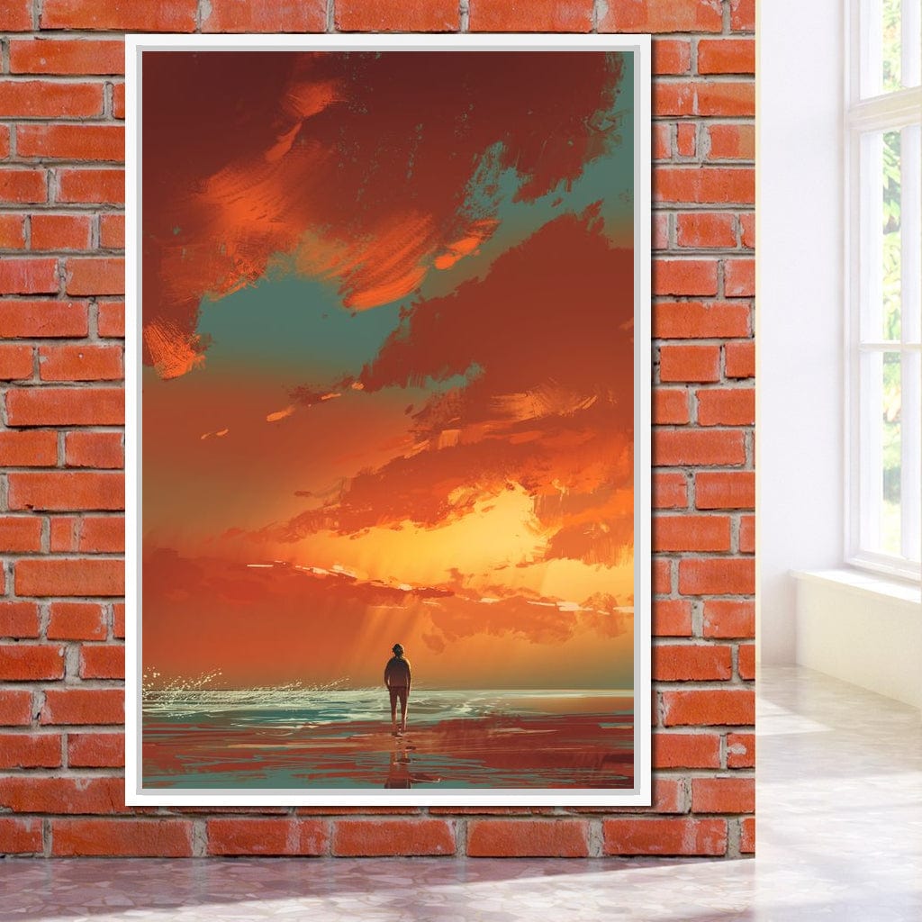 Admiring The Sunset Canvas Wall Art