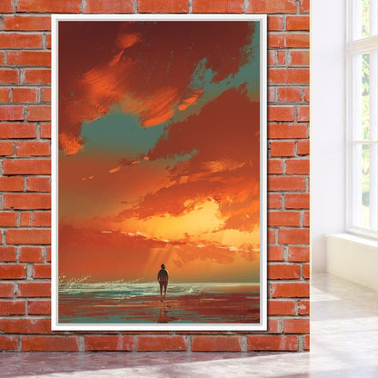 Admiring The Sunset Canvas Wall Art