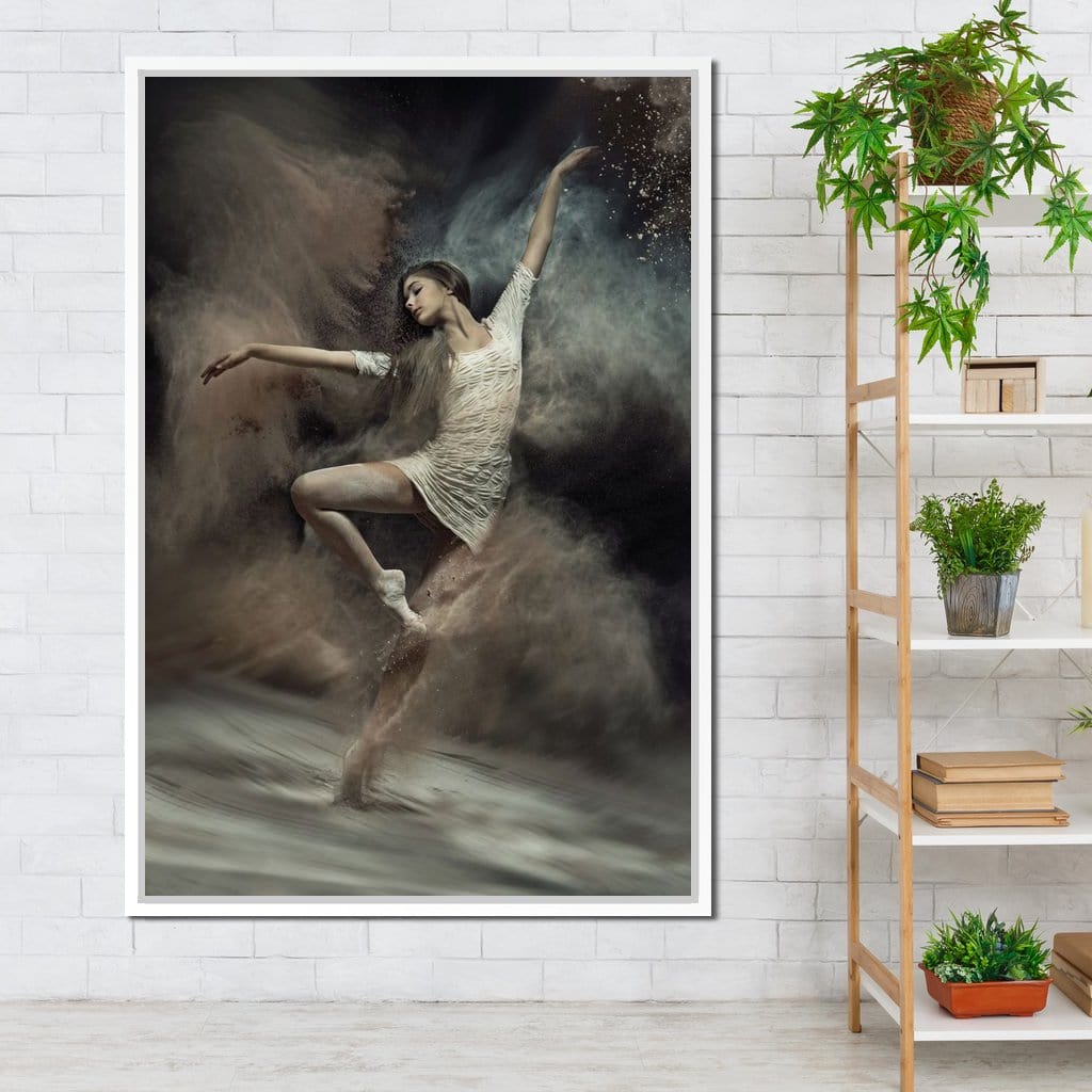 Ballet Dancer in the Desert Canvas Wall Art