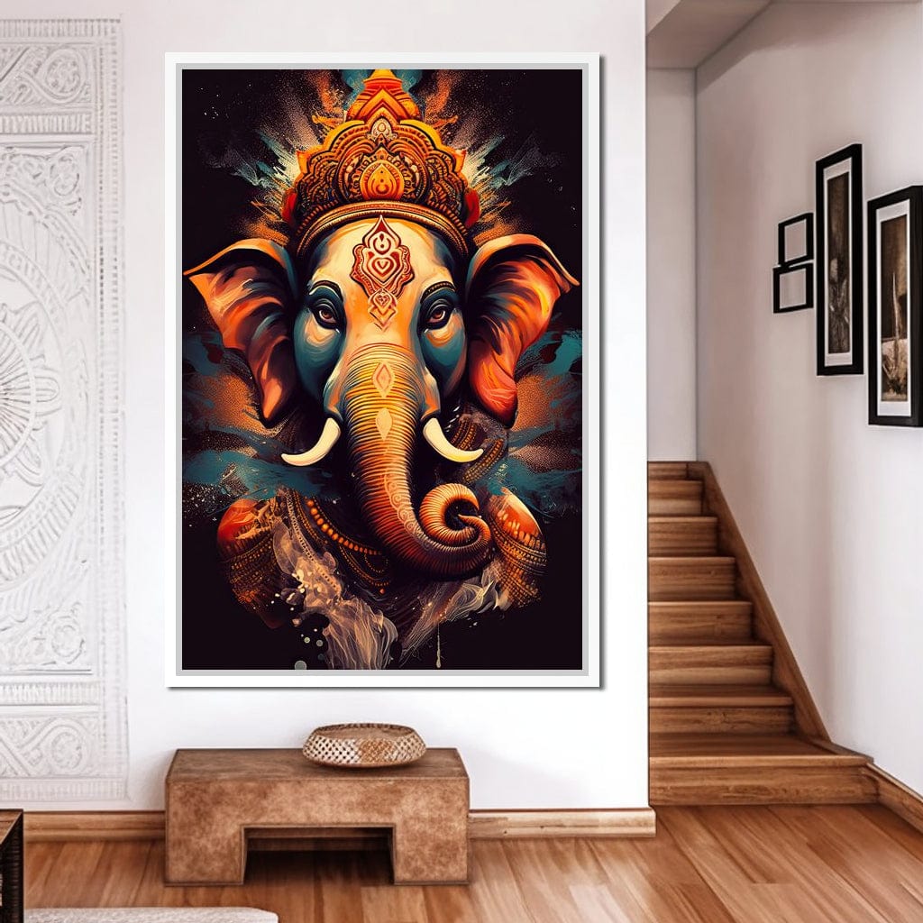 Ganesha's Blessing Canvas Wall Art