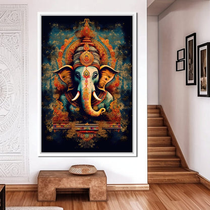 Tranquil Ganesha Canvas Wall Art