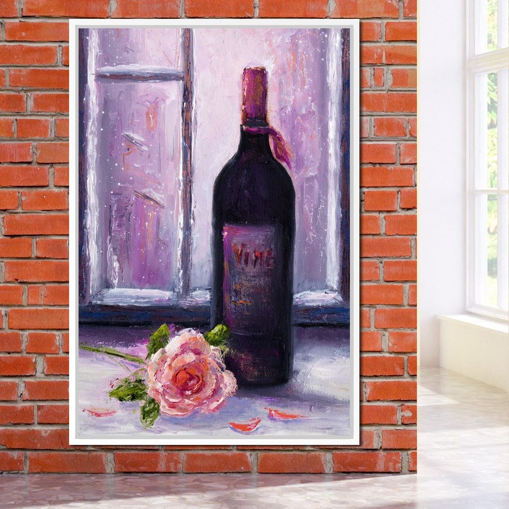 Wine & Roses Canvas Wall Art
