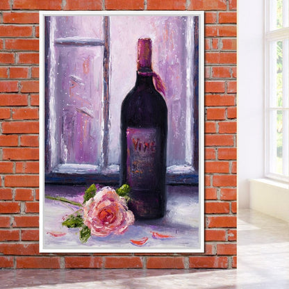 Wine & Roses Canvas Wall Art