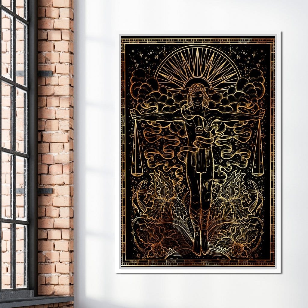 Zodiac sign Libra Canvas Wall Art