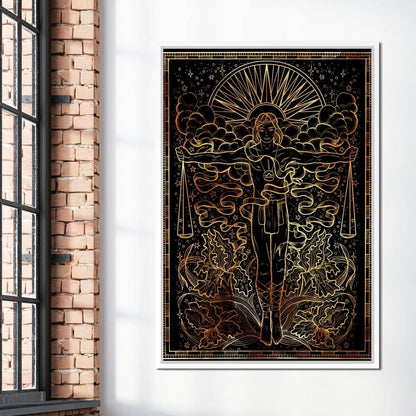 Zodiac sign Libra Canvas Wall Art