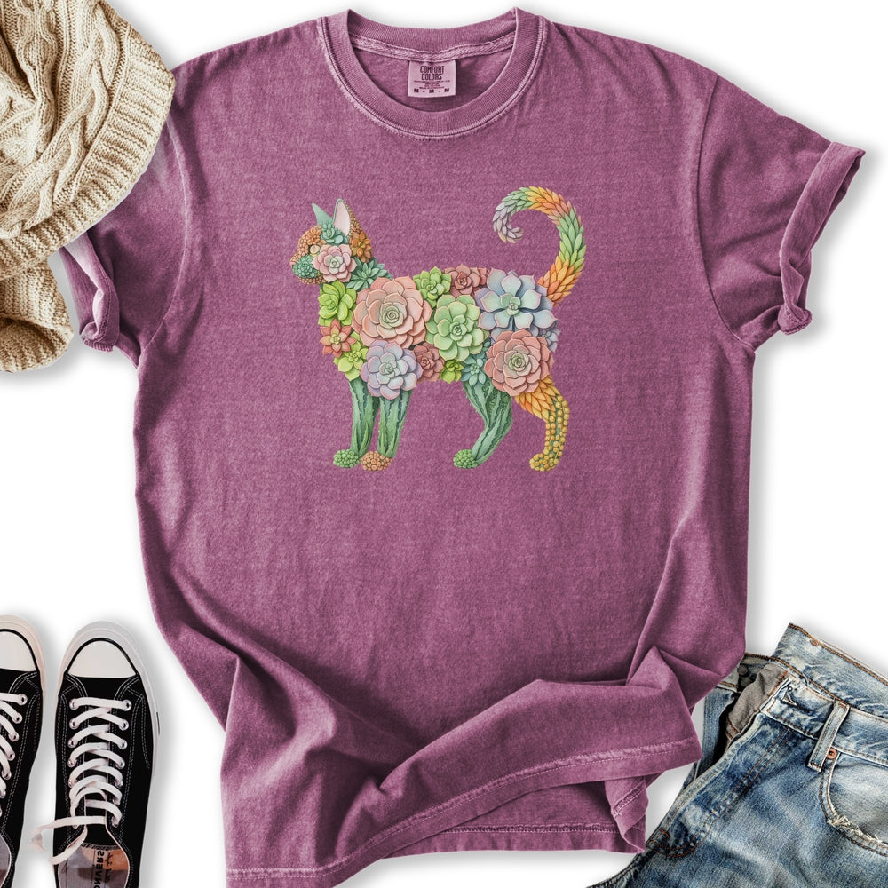 Succulent Cat Relaxed Tee