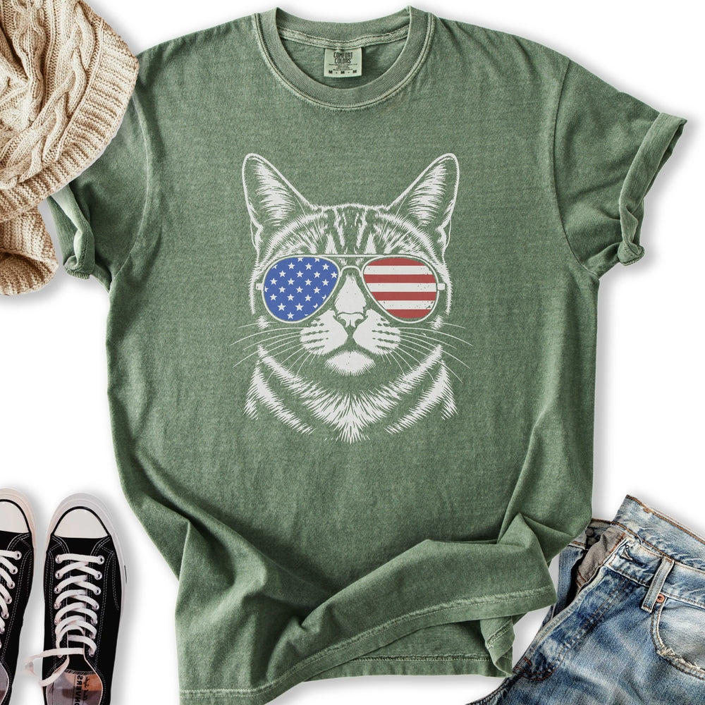 USA Aviator Cat Relaxed Tee