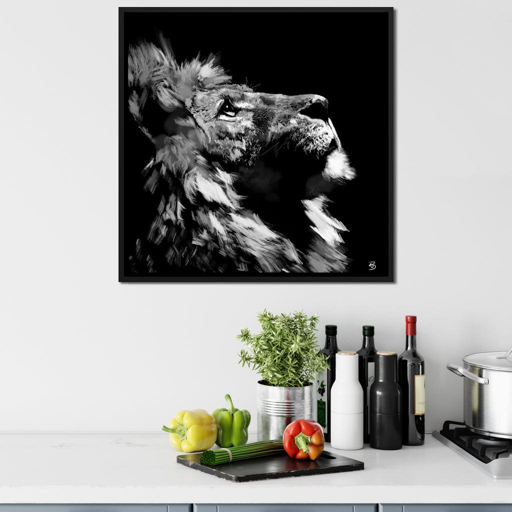 Lion Stare Canvas Wall Art