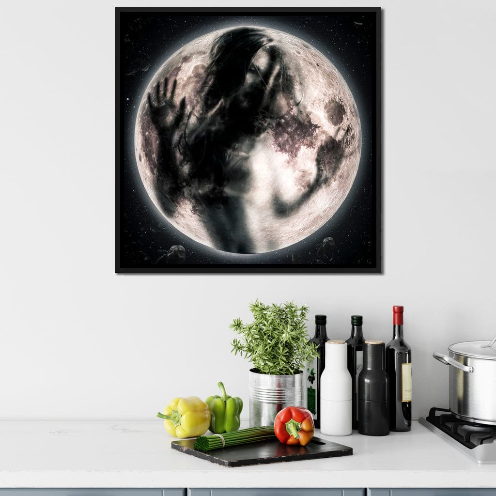 Moon Girl Canvas Wall Art