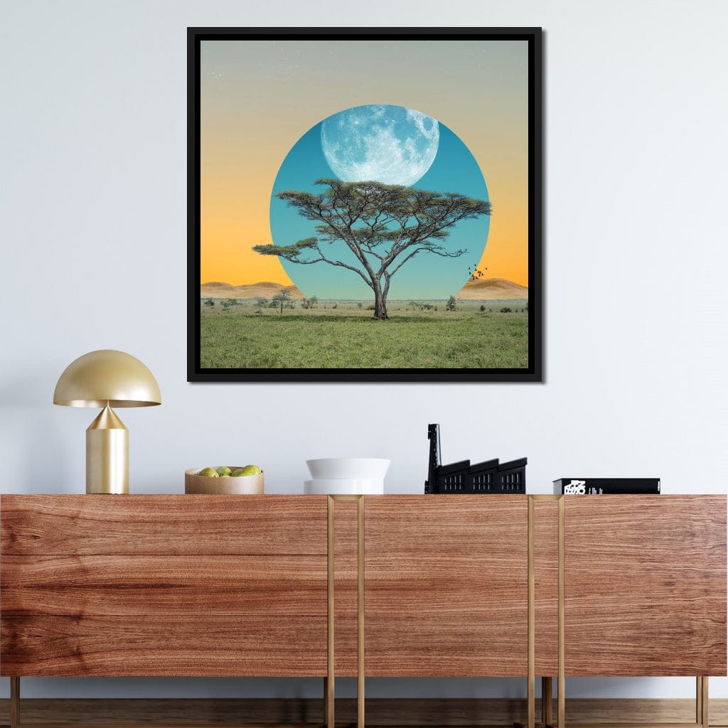 Moon Tree Canvas Wall Art