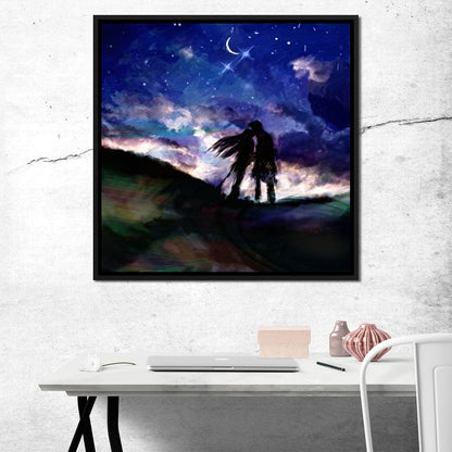 Kissing Under the Stars Canvas Wall Art