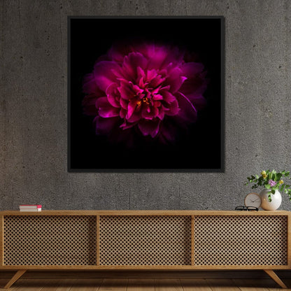 Purple Backyard Flowers Canvas Wall Art
