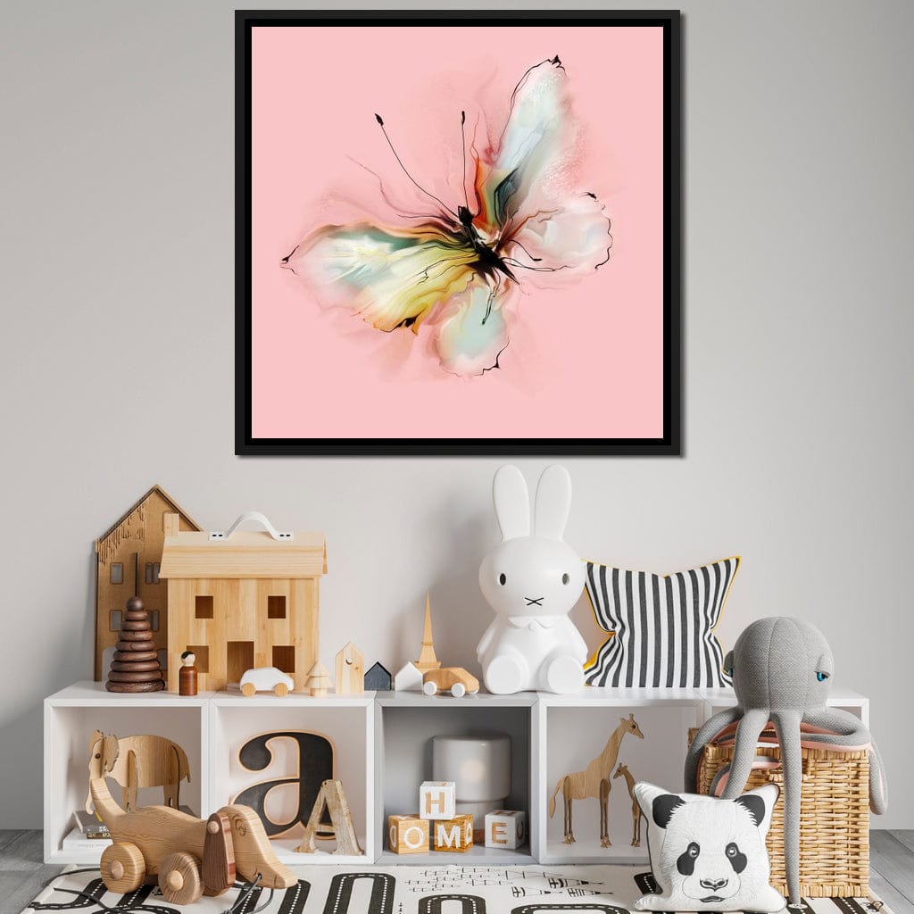 White Butterfly Canvas Wall Art