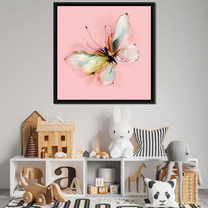 White Butterfly Canvas Wall Art