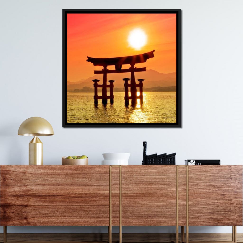 Torii Gate In Japan Canvas Wall Art