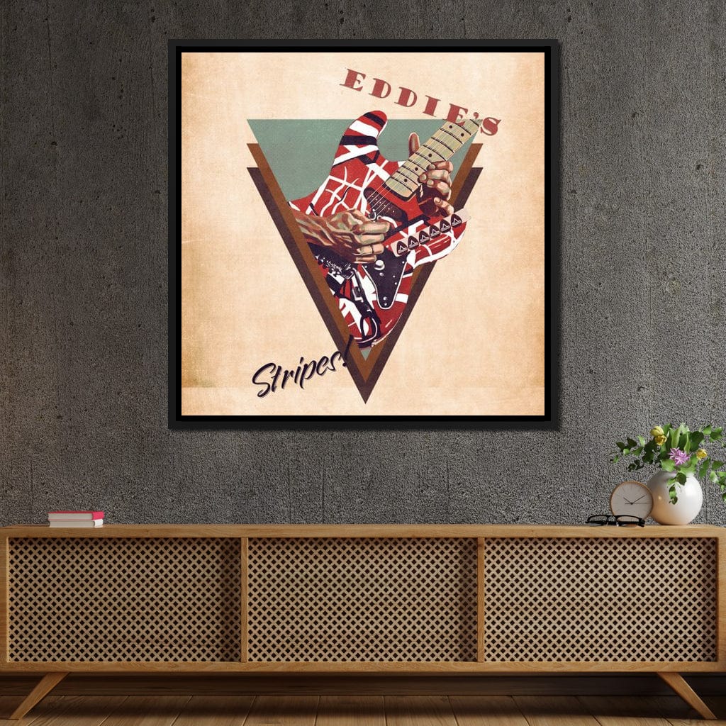 Eddie Van Halen's Guitar Retro Canvas Wall Art