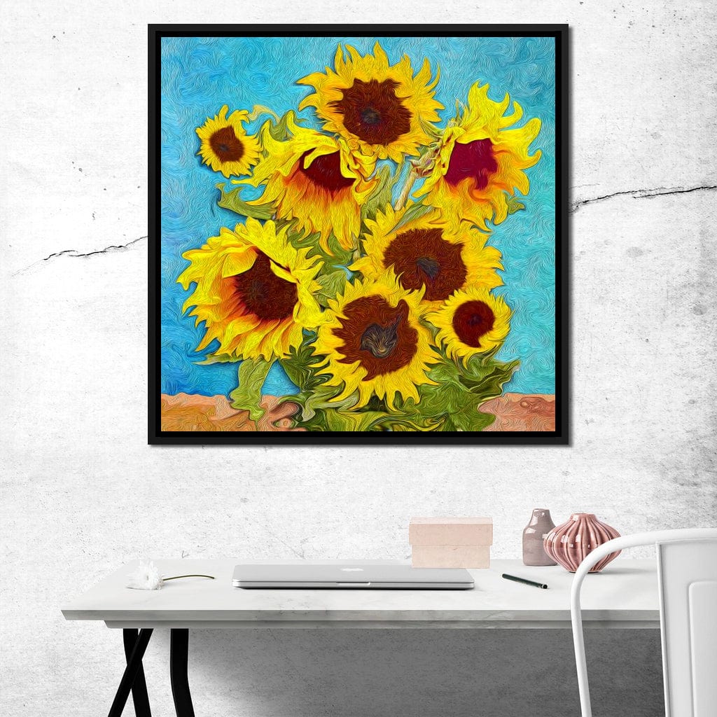 Impressionist Sunflowers Canvas Wall Art
