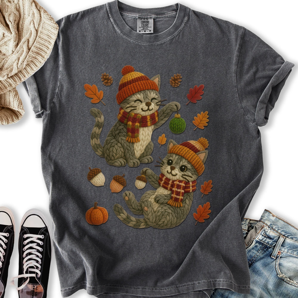 Fall Yarn Cats Relaxed Tee