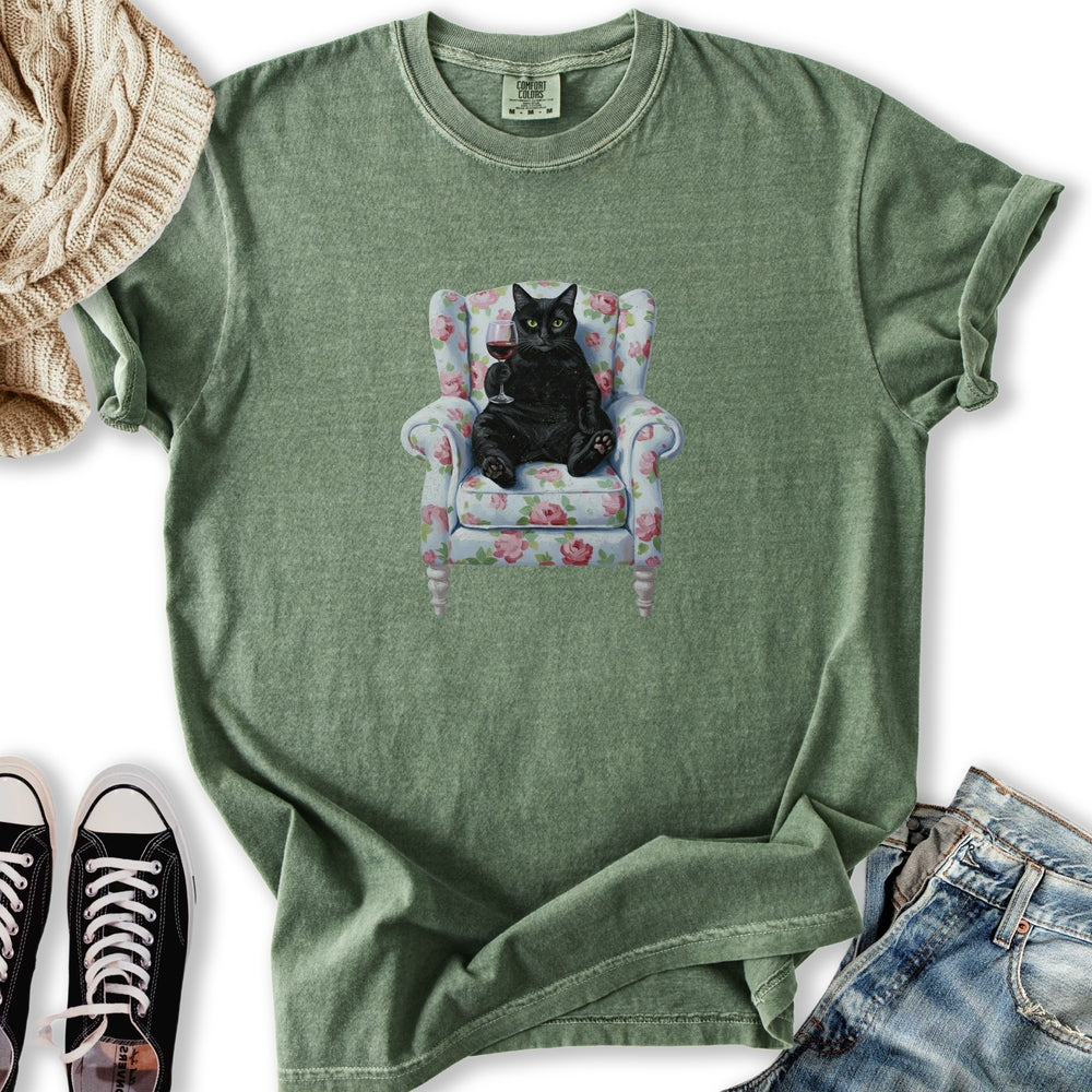 Black Cat Chair Relaxed Tee
