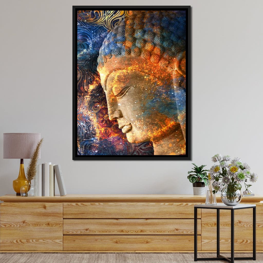 Buddha's Profile Canvas Wall Art