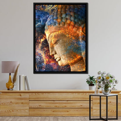 Buddha's Profile Canvas Wall Art